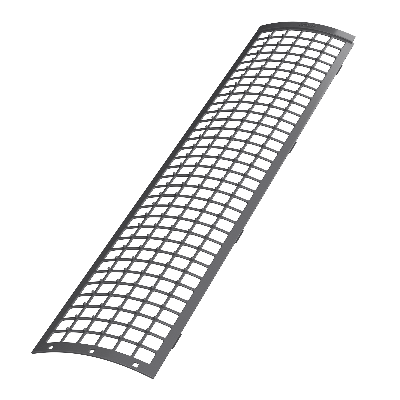ТН ПВХ 125/82 мм, защитная решетка водосточного желоба 0,6 м, серый, шт. - 1